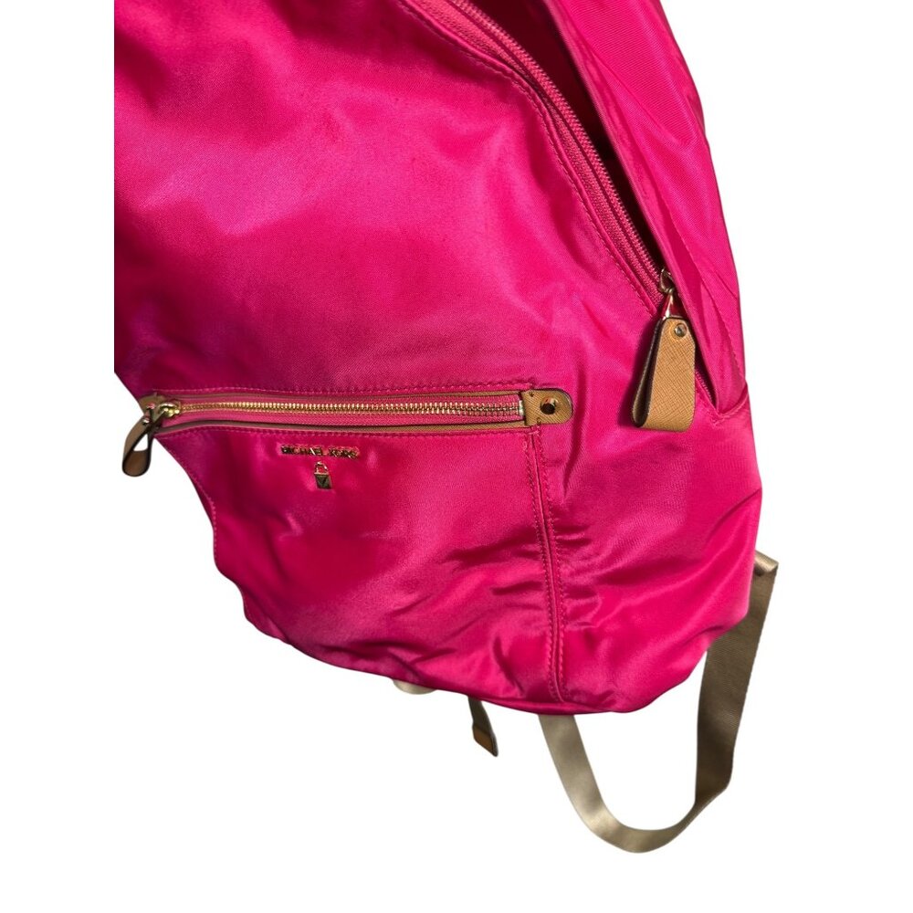 Michael Kors Kelcey‎ Fuchsia Nylon Backpack Bookbag - Picture 5 of 12